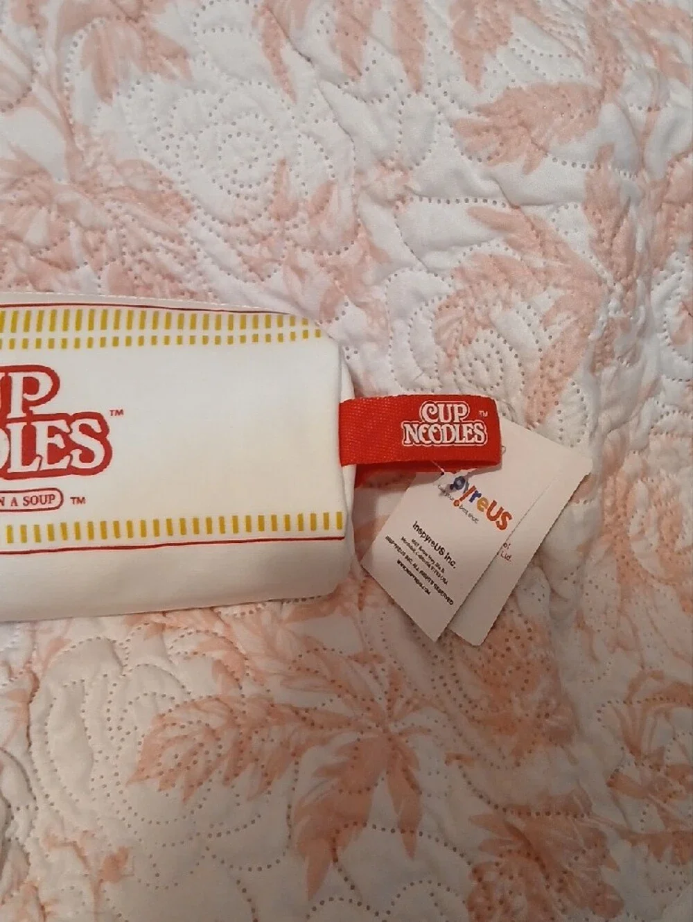 Cup Noodles Red & White Zip Cosmetic Pouch